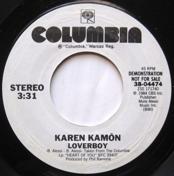 Karen Kamon : Loverboy (7", Single, Promo)