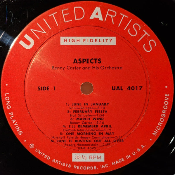 Benny Carter And His Orchestra : Aspects (LP, Mono)