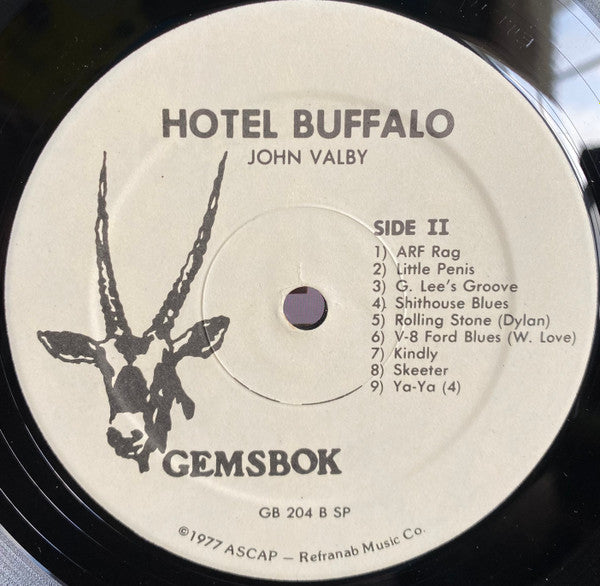 John Valby : Hotel Buffalo (LP)