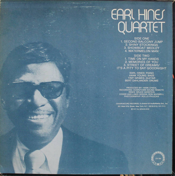 Earl Hines Quartet* : Earl Hines Quartet (LP, Album)