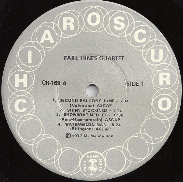 Earl Hines Quartet* : Earl Hines Quartet (LP, Album)