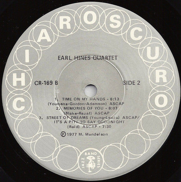 Earl Hines Quartet* : Earl Hines Quartet (LP, Album)