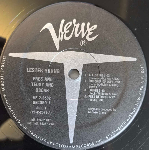 Lester Young : Pres And Teddy And Oscar (2xLP, Comp)