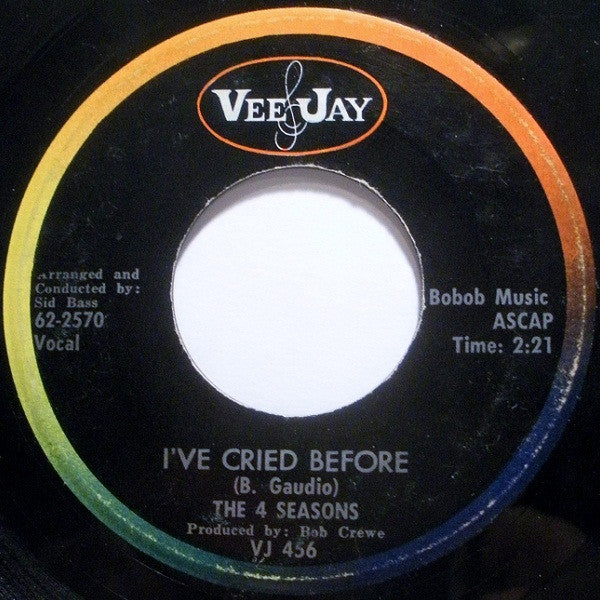 The 4 Seasons* : Sherry / I've Cried Before (7", Single, ARP)