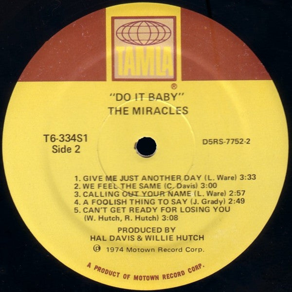 The Miracles : Do It Baby (LP, Album)