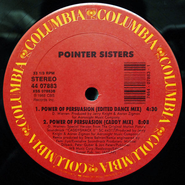 Pointer Sisters : Power Of Persuasion (12")