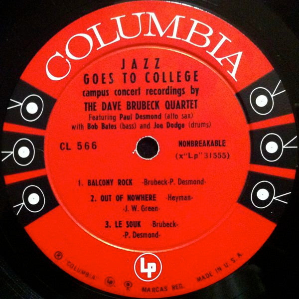 The Dave Brubeck Quartet : Jazz Goes To College (LP, Album, Mono, RP, Lam)