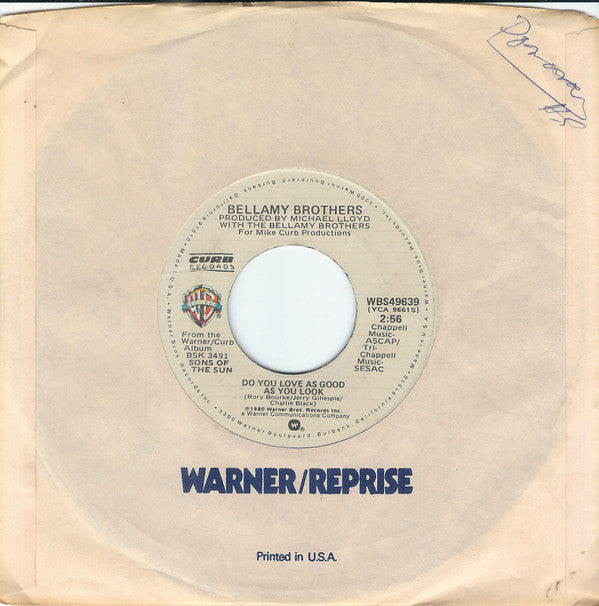 Bellamy Brothers : Do You Love As Good As You Look (7", Jac)
