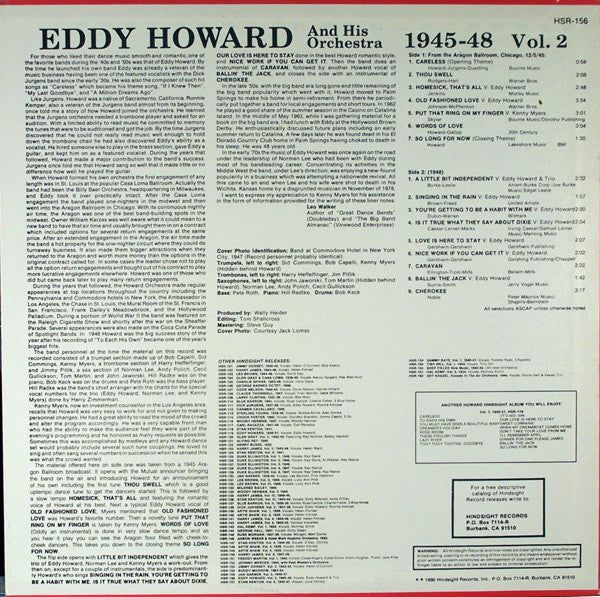 Eddy Howard And His Orchestra : The Uncollected Eddy Howard, Vol. 2, 1945-1948 (LP, Album, Mono)