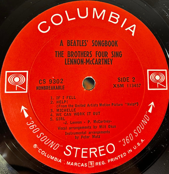 The Brothers Four Sing Lennon/McCartney* : A Beatles Songbook (LP, Album, Ter)