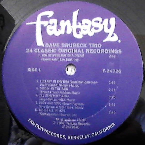 The Dave Brubeck Trio : 24 Classic Original Recordings (2xLP, Comp)
