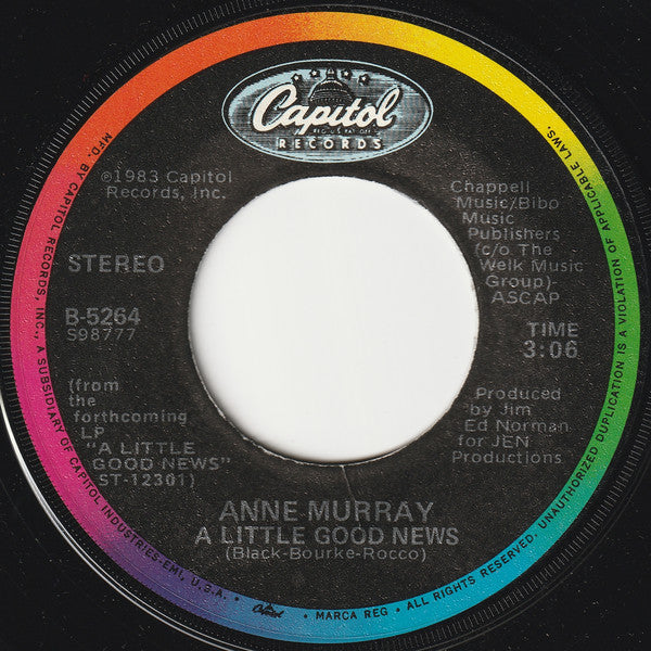 Anne Murray : A Little Good News (7", Single, Win)