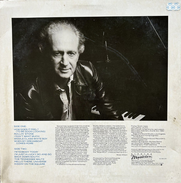 Mose Allison With Joe Farrell And Phil Upchurch : Middle Class White Boy (LP, Album, All)