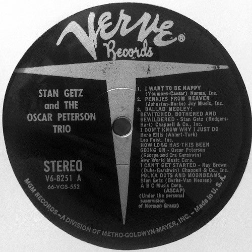 Stan Getz And The Oscar Peterson Trio : Stan Getz And The Oscar Peterson Trio (LP, Album, RE)