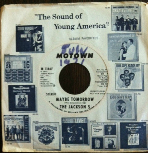 The Jackson 5 : Maybe Tomorrow (7", Promo)