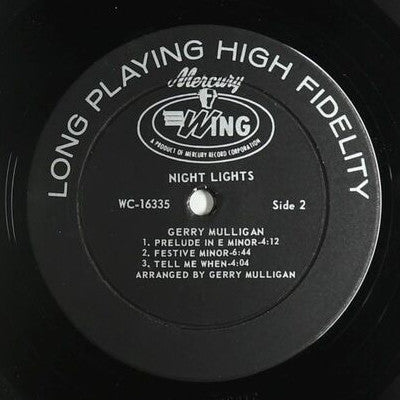 Gerry Mulligan : Night Lights (LP, Album, RE)