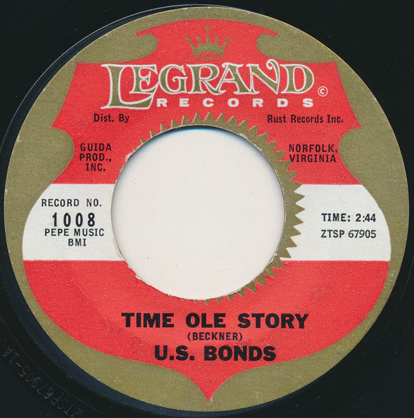 U.S. Bonds* : Quarter To Three (7", Single, Bri)