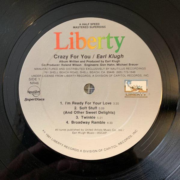 Earl Klugh : Crazy For You (LP, Album, RE)