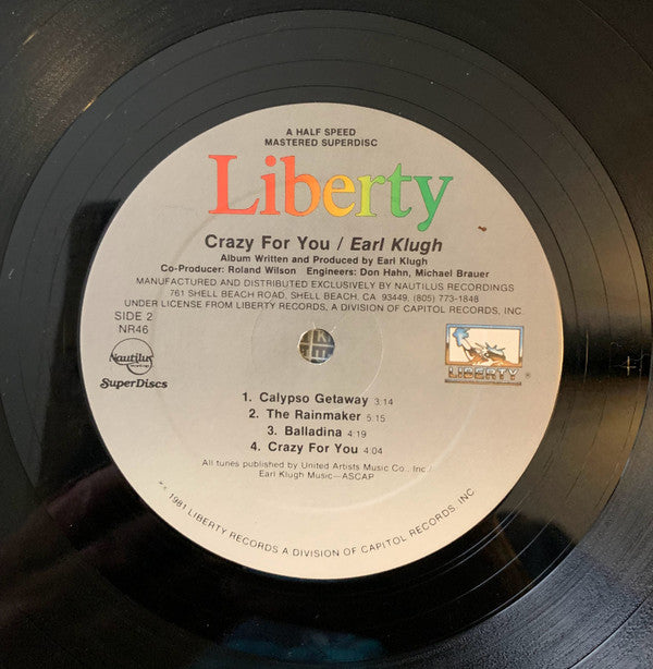 Earl Klugh : Crazy For You (LP, Album, RE)