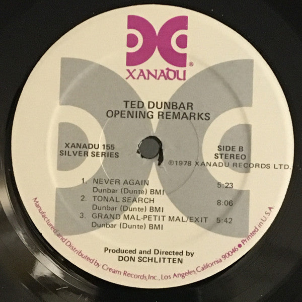 Ted Dunbar : Opening Remarks (LP, Album)
