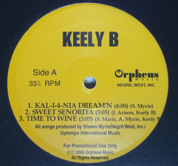 Keely B : Kal-I-4-Nia Dream'n (12", Promo)
