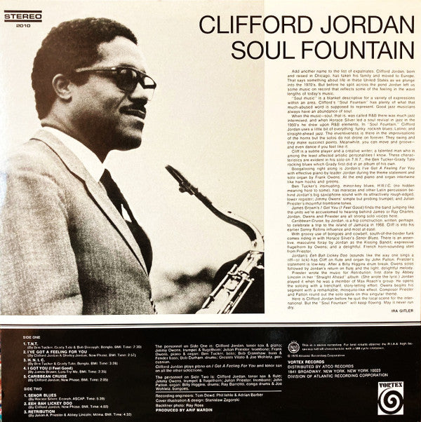 Clifford Jordan : Soul Fountain (LP, Album, Ltd, RE, 180)