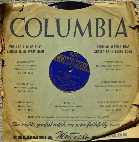 Bessie Smith : Down Hearted Blues / Gulf Coast Blues (Shellac, 10")