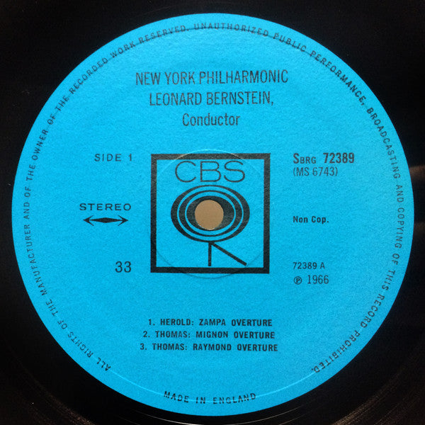 Leonard Bernstein, New York Philharmonic : William Tell And Other Favourite Overtures (LP, Album)