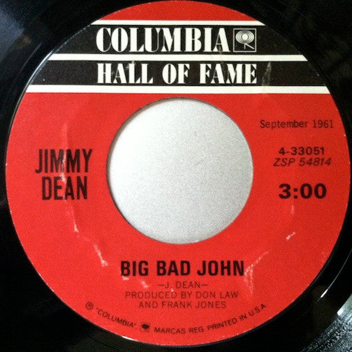 Jimmy Dean : Big Bad John / Little Black Book (7", RE)