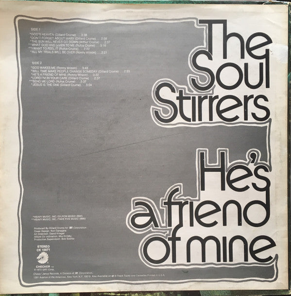 The Soul Stirrers : He's A Friend Of Mine (LP, Album)