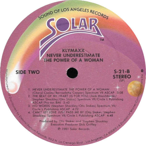 Klymaxx : Never Underestimate The Power Of A Woman (LP, Album, SP)