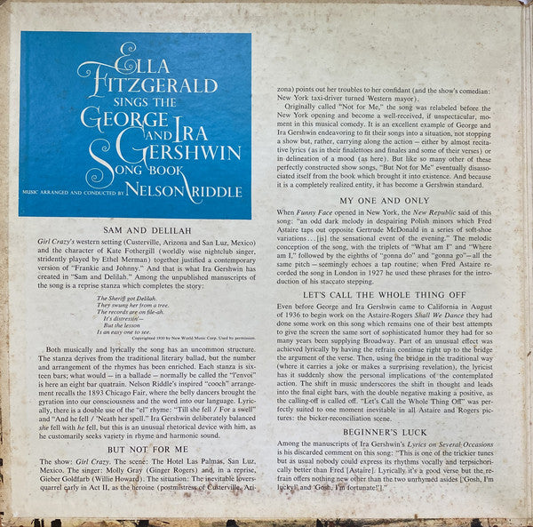 Ella Fitzgerald : Sings The George And Ira Gershwin Song Book (Vol. 1) (LP, Album, Mono, Gat)