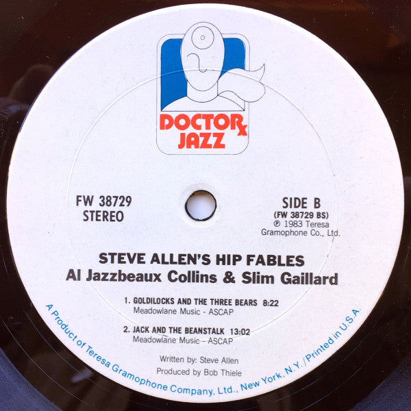 Al Jazzbeaux Collins* & Slim Gaillard : Steve Allen's Hip Fables (LP, Album)