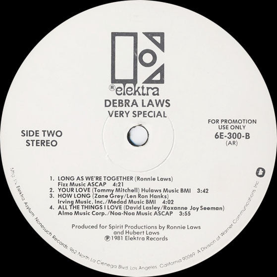Debra Laws : Very Special (LP, Album, Promo)