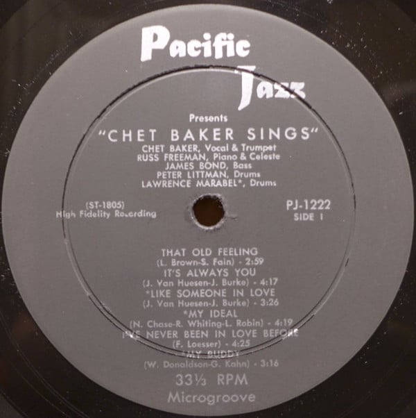 Chet Baker : Chet Baker Sings (LP, Album, RE)