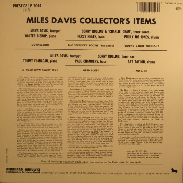 Miles Davis : Collectors' Items (LP, Album, RE)