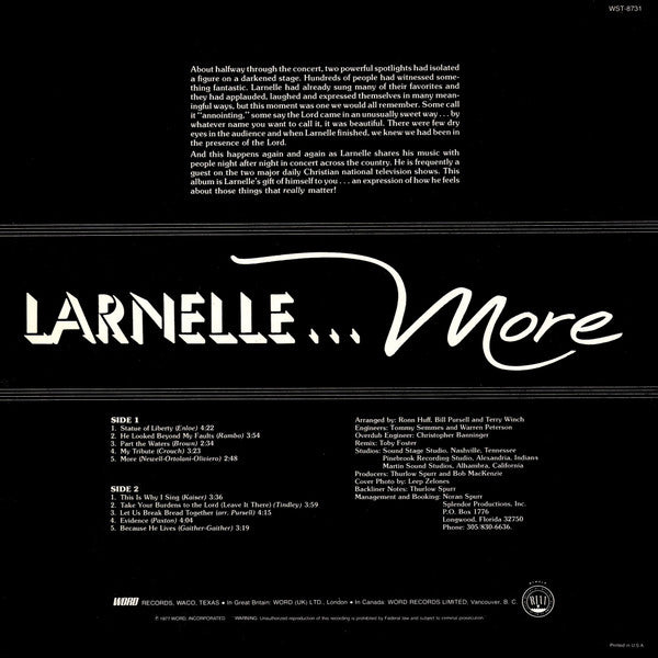Larnelle* : More (LP, Album)