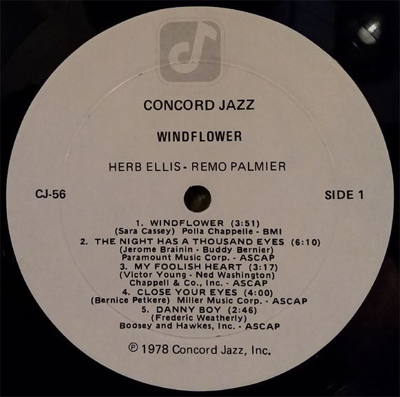 Herb Ellis • Remo Palmier* : Windflower (LP, Album)