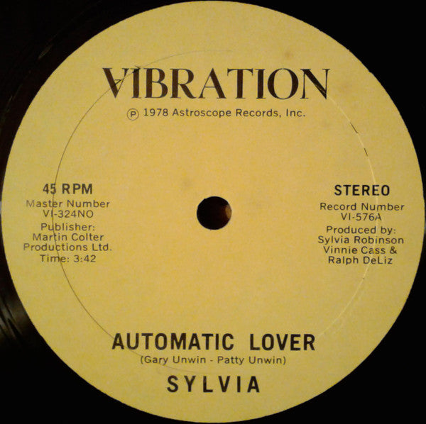 Sylvia* : Automatic Lover (12")
