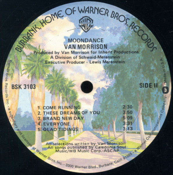 Van Morrison : Moondance (LP, Album, RE, Gol)
