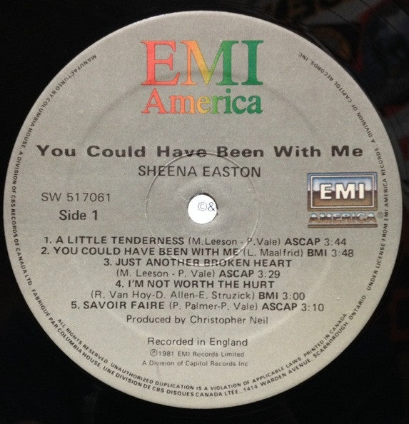 Sheena Easton : You Could Have Been With Me (LP, Album, Club)