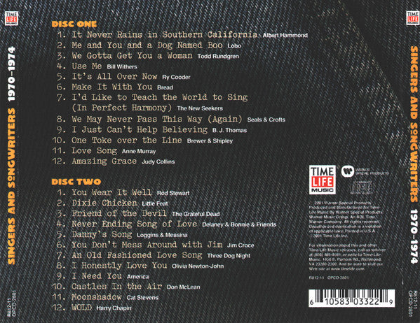Various : Singers And Songwriters 1970-1974 (2xCD, Comp)
