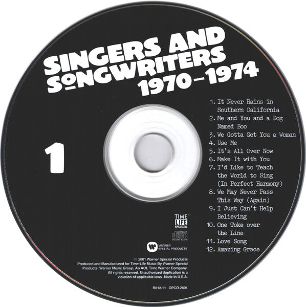 Various : Singers And Songwriters 1970-1974 (2xCD, Comp)