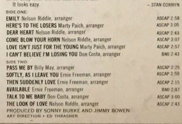 Sinatra* : Softly, As I Leave You (LP, Album, Mono, Pit)