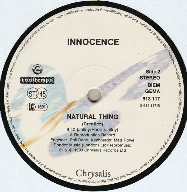 Innocence : Natural Thing (12", Maxi)