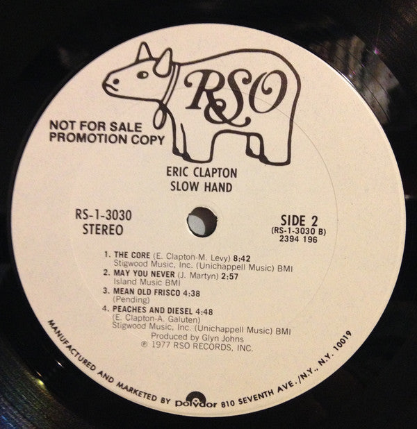Eric Clapton : Slowhand (LP, Album, Promo)