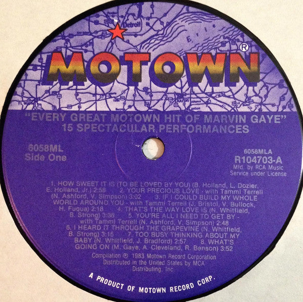 Marvin Gaye : Every Great Motown Hit Of Marvin Gaye (LP, Comp, Club)