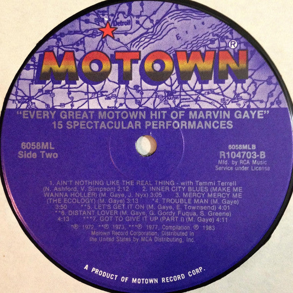 Marvin Gaye : Every Great Motown Hit Of Marvin Gaye (LP, Comp, Club)