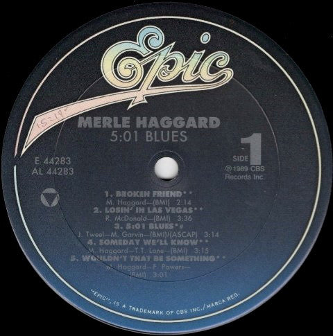 Merle Haggard : 5:01 Blues (LP, Album, Car)