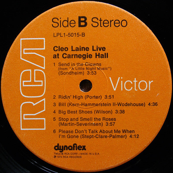 Cleo Laine : Cleo Laine Live!!! at Carnegie Hall (LP, Album, Ora)